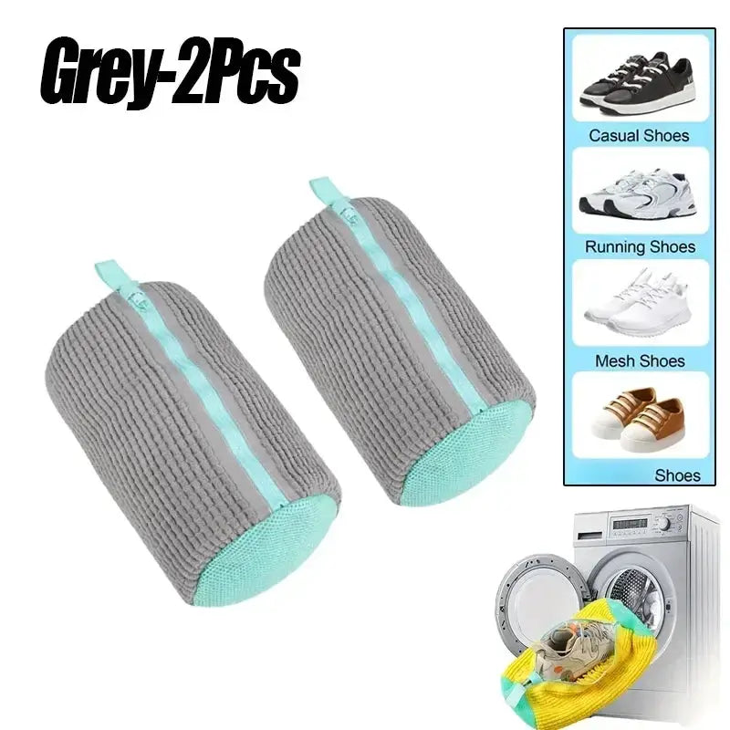 1/4PC Laundry Bags Shoe Washing Machine Bag-with Zipper Laundry Bag with Rich Fluff Inside,Perfect for Sneakers with Shoe Brush from PriceLows™