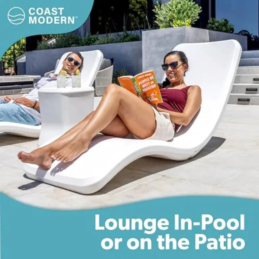 Pool Lounge Chair | Waterproof Polyester Fabric | Pool Blue | One Size
