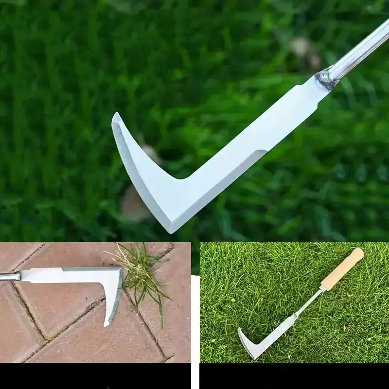 1pc 13.5inch L-shaped Stainless Steel Gap Weeding Tool Garden Hand Tool, For Clearing Weeds On Yard, Patio, Driveway from PriceLows™