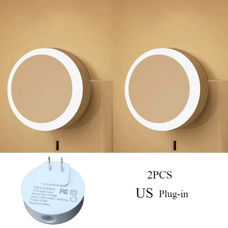 LED Night Light | Light Sensor | EU US Plug | 10cm
