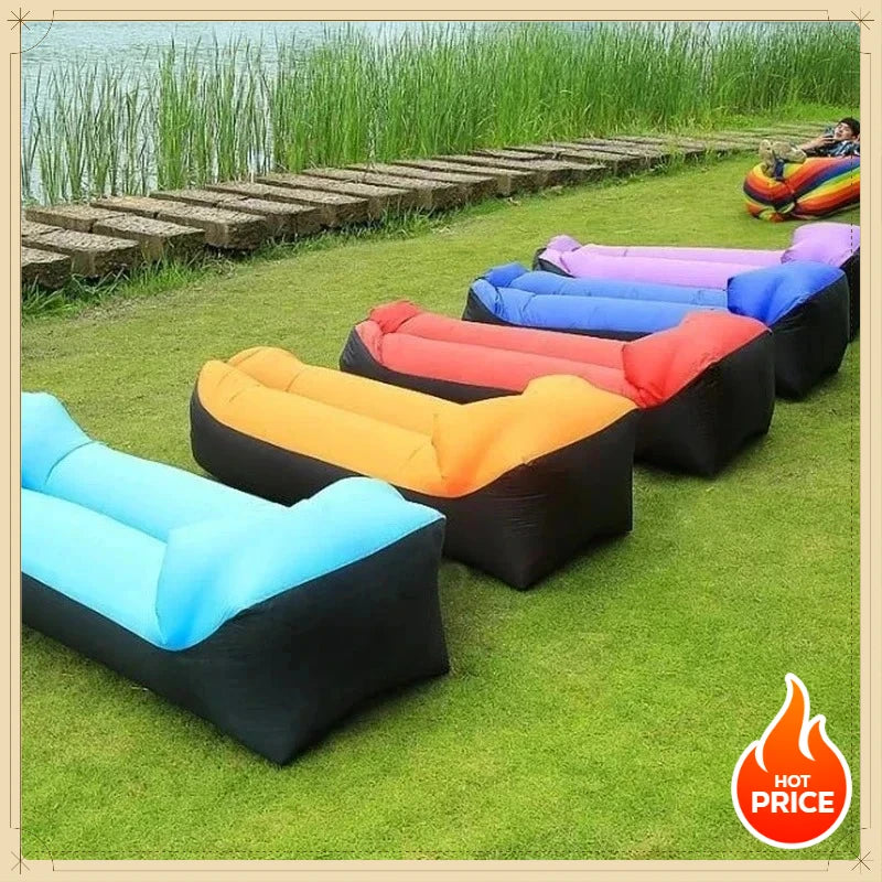 Portable Inflatable Lounger | One Seat Sofa | Outdoor Couch | Foldable Air Sofa