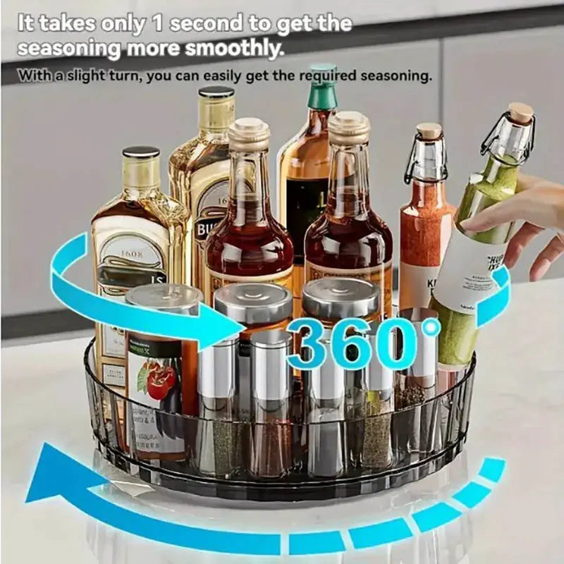360°Rotating Rotating Spice Rack Organizer For Bathroom Kitchen Countertop Easy Access and Efficient Storage Desktop Storage Box from PriceLows™