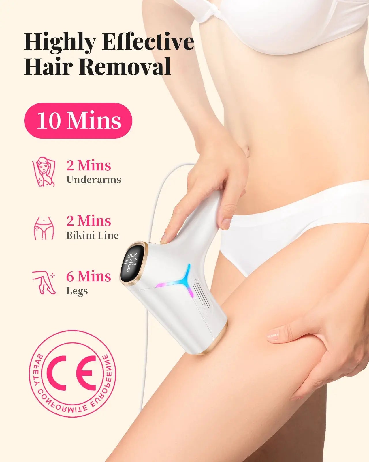 Totmizby IPL Hair Removal | 990,000 Flashes | Body and Face | Painless Permanent