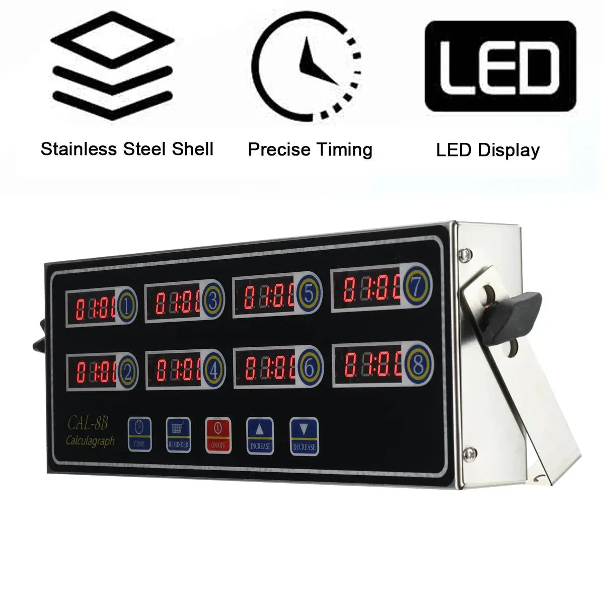 8-Channel Digital Kitchen Timer Portable Calculagraph Digital Timer Loud Alarm Reminder Cooking Timing Commercial from PriceLows™