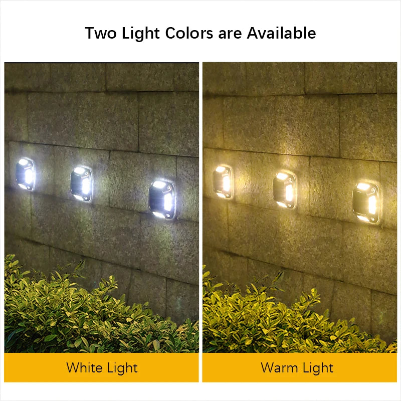 4PCS Solar Dock Lights 8LEDs Deck Driveway Light Outdoor Waterproof Wireless for Path Warning Garden Walkway Sidewalk Steps Deco from PriceLows™