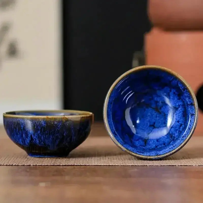 1pc Multicolor Kiln Fambe Porcelain Tea Cup Large Kung Fu Temmoku Glaze Ceramics Japanese Master Teacup Retro Single Tea Cups from PriceLows™