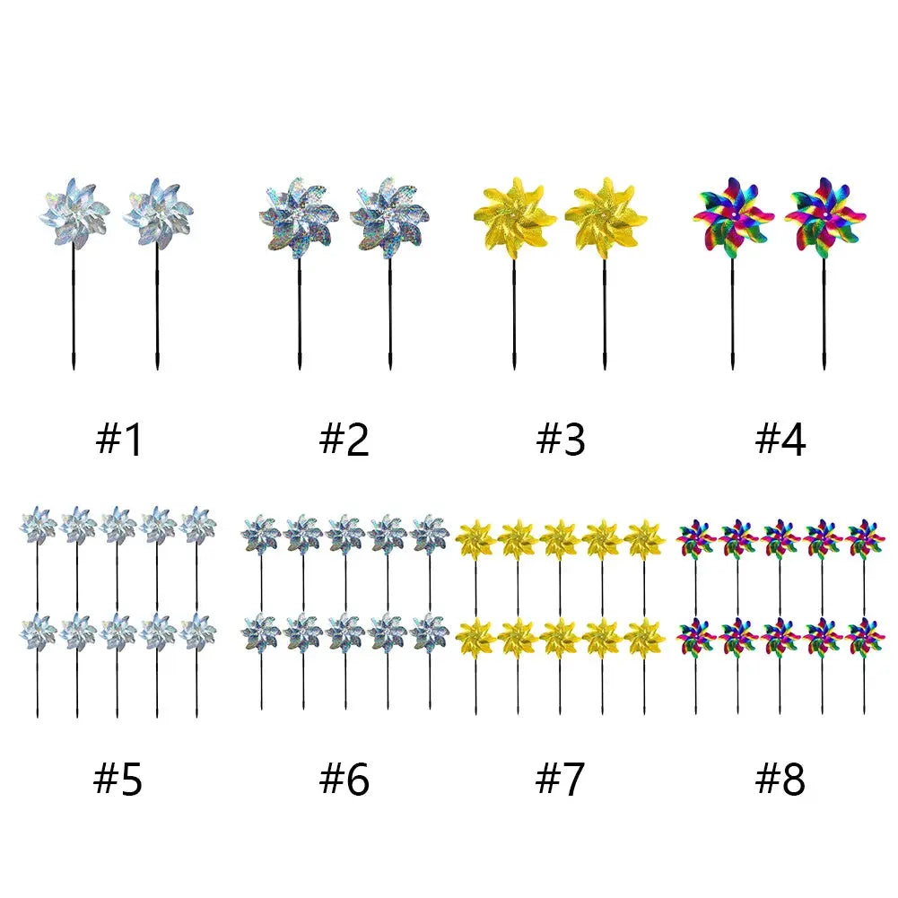 2/10pcs Bird Repeller Windmill Spinner Creative 8 Leaves Repelling Birds Wind Spinner Outdoor Garden Lawn Yard Decoration from PriceLows™