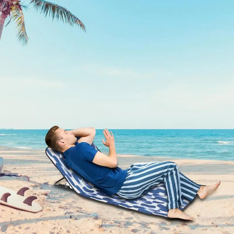 Folding Lounge Chair | 5-Position Back | Portable Beach Chair | One Size