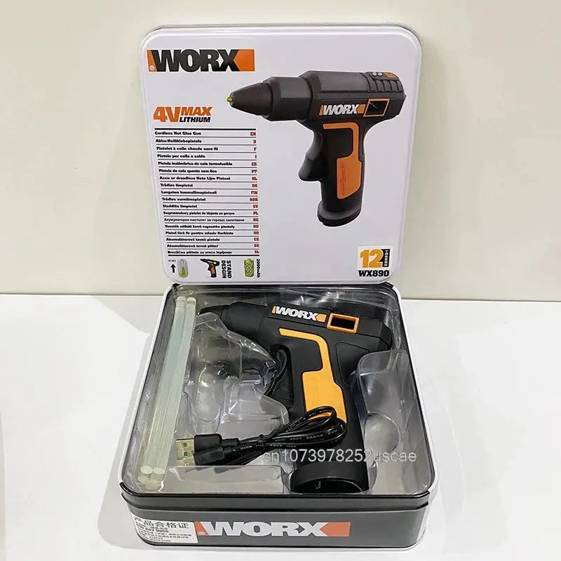 Worx WX890 Hot Melt Glue Gun DIY Mini Household Industrial Guns Heat Temperature Electric Repair Tool with 5Pcs Glue Sticks from PriceLows™