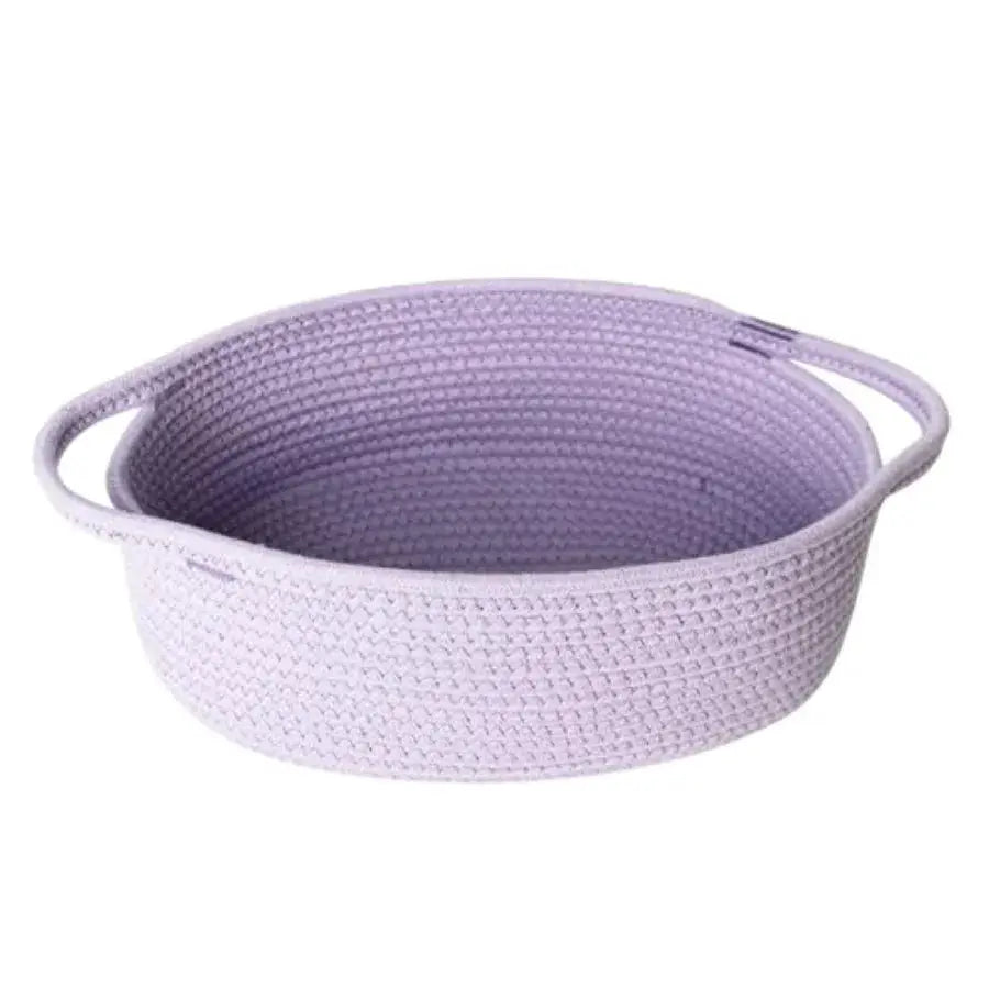 Woven Basket, 13" x 9" x 5" Cute Dog Toy Basket, Soft Cotton Rope Storage Box, Cat Toy Bin, Baskets for Gifts Empty, Small Bask from PriceLows™