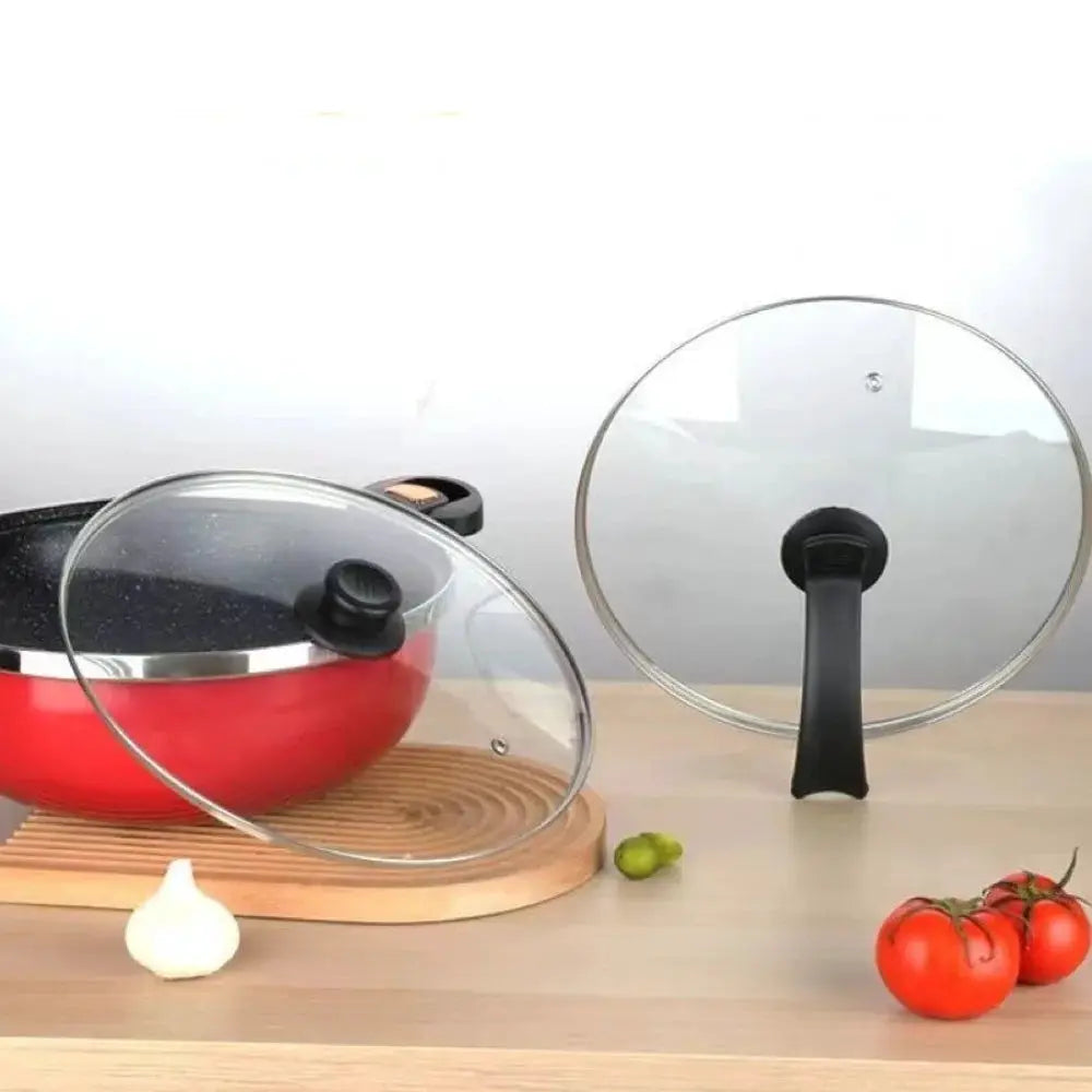 Tempered Glass Pot Lid | Stainless Steel Rim | Anti-Scalding | 12,14,16,18,20 cm