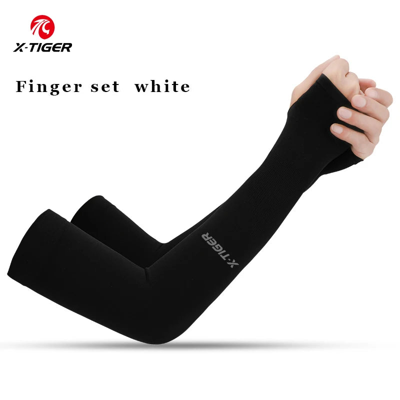 Sports Arm Sleeves | Ice Silk Cooling | UPF 50+ Protection | Pair