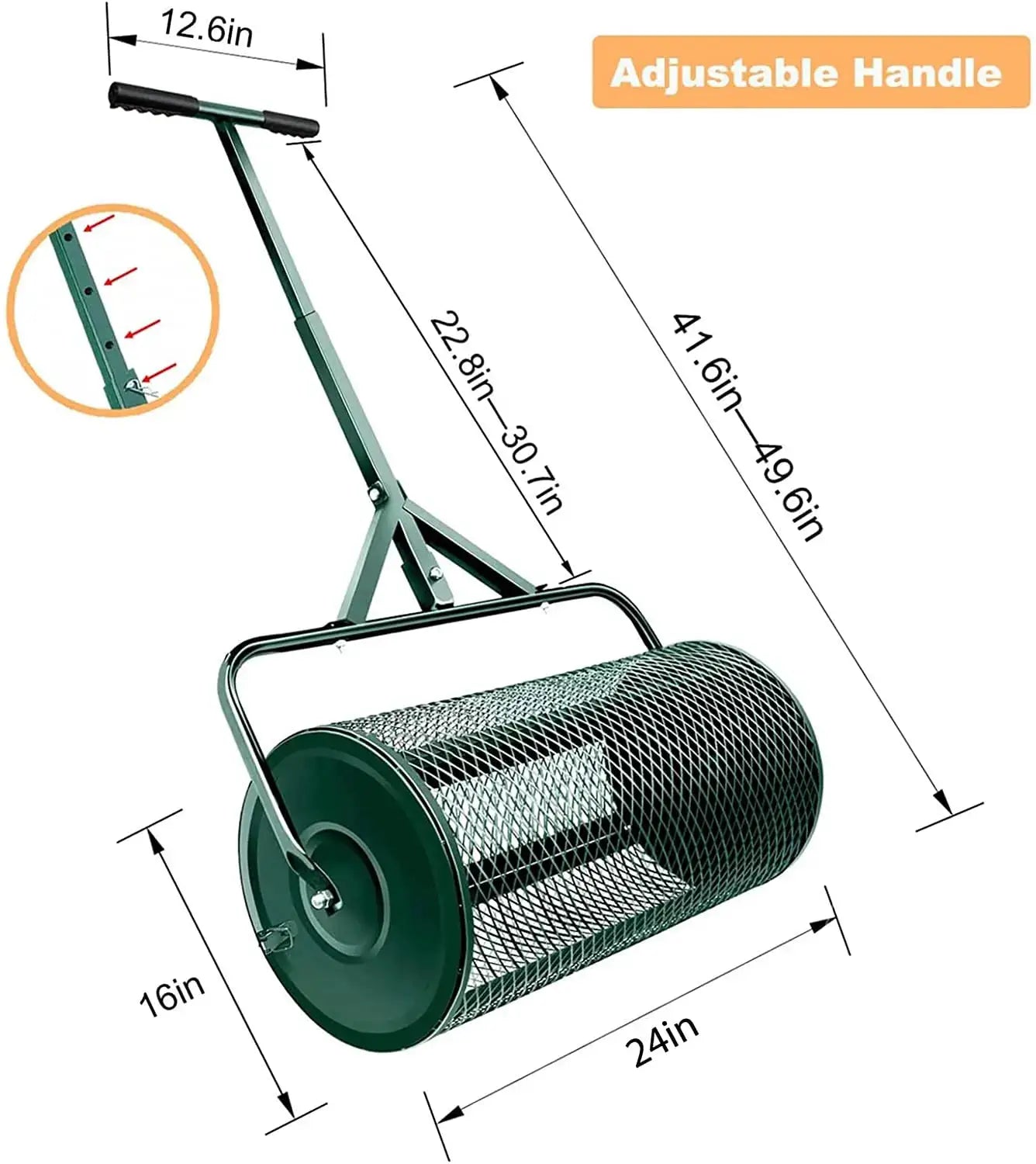 Wedyvko Fertilizer spreader Compost Spreader, Peat Moss Spreader, Metal Mesh Manure Spreader for Lawns, Garden Planting Seeding from PriceLows™