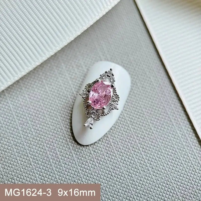 10pcs Luxury Flower Laurel Wreath Zircon Metal Nails Jewelry Decorations DIY Wearing Nail Art Accessories Charms Parts Supplies from PriceLows™