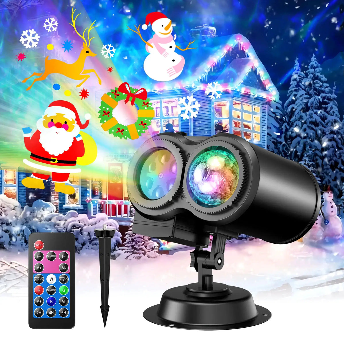 Outdoor Projector Lights | HD Scrolling Patterns | Dual Mode Settings | Patio
