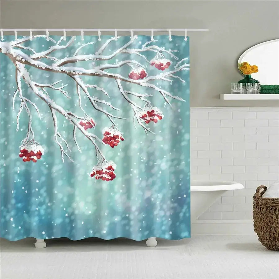 3D Flower Plum Blossom Lotus Lavender Rose Shower Curtains Bathroom Curtain Frabic Waterproof Polyester Bath Curtain with Hooks from PriceLows™