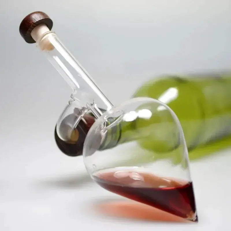 Round Peach Shaped Transparent Red Wine Aerator Portable Wine Bottle Pourer Quick Decanter Spout Glass Sobering Device from PriceLows™