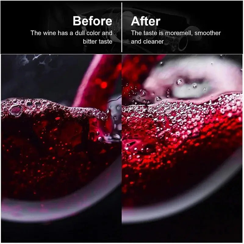 Wine Aerator Decanter Pourer with Vacuum Wine Stopper, Red Wine Air Aerator Set with Strainer, Base, Travel Bag from PriceLows™