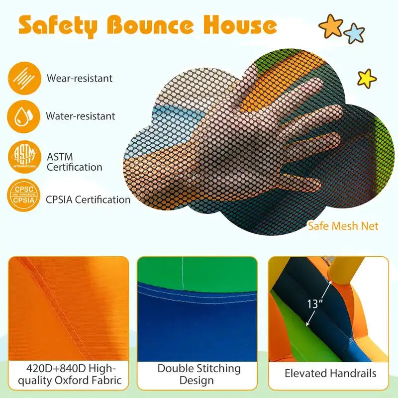 8-in-1 Inflatable Bounce House Water Park without Blower from PriceLows™