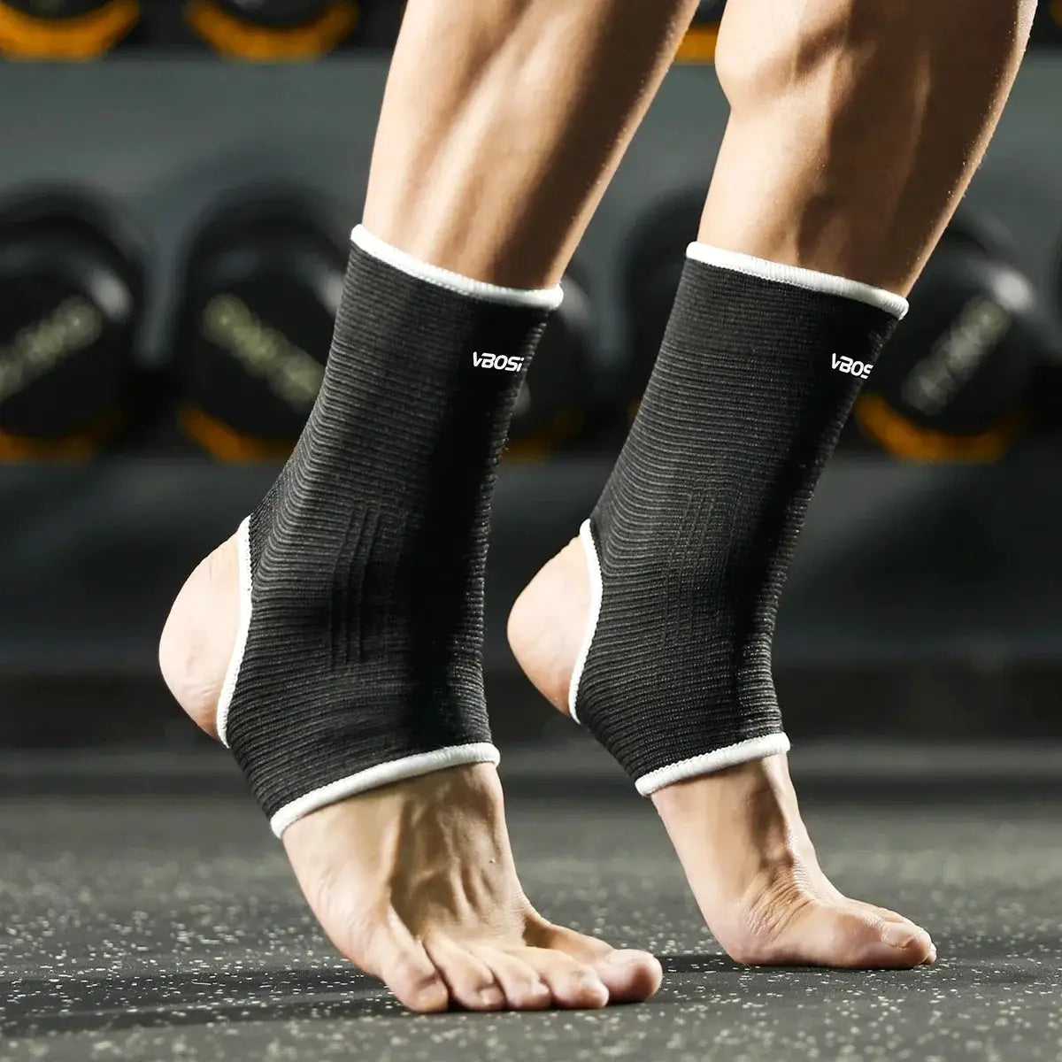 Knitted Ankle Support Brace | Breathable Nylon Compression | One Pair