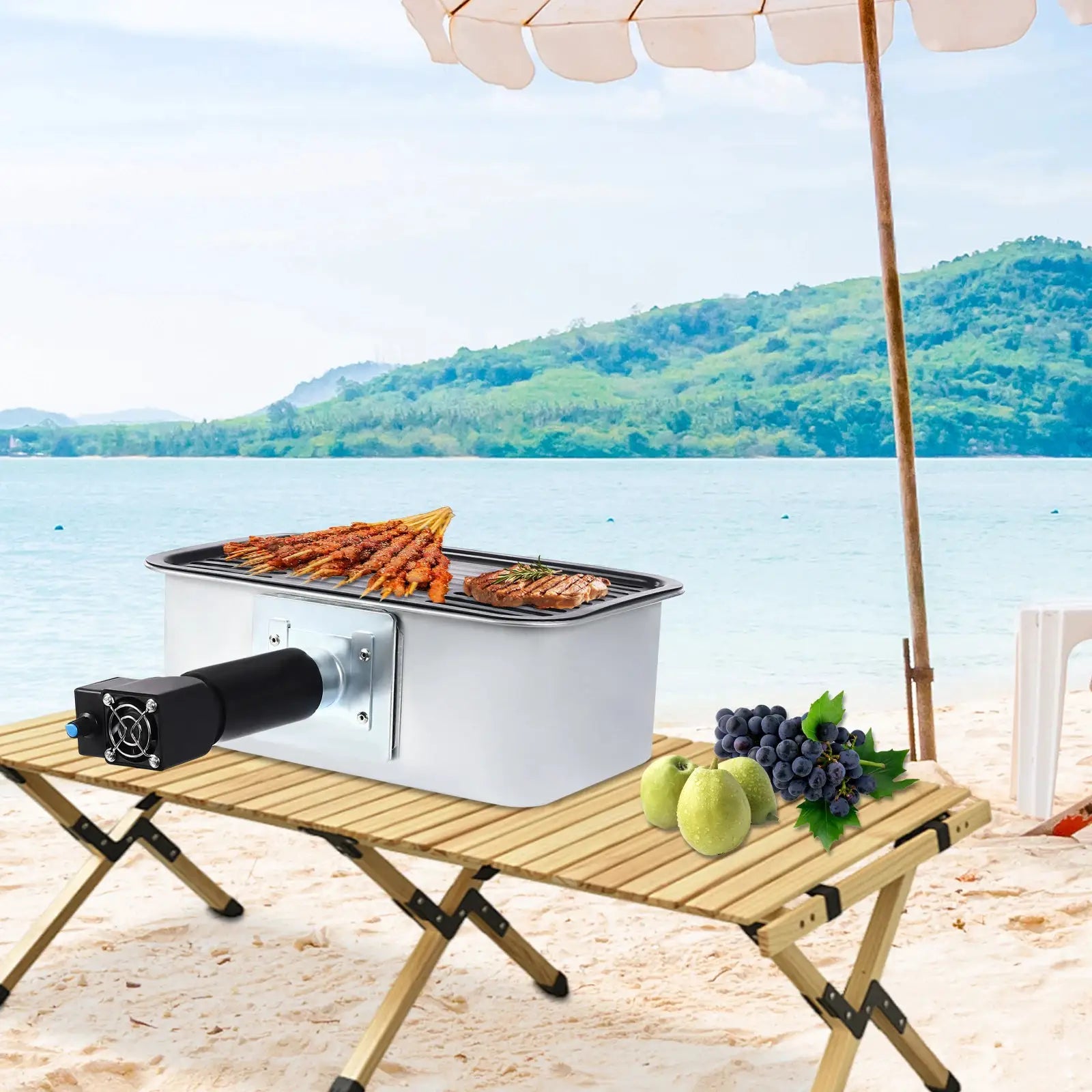 Portable Camping Barbecue Grill 2500-5500rpm Non-stick Outdoor Barbecue Grill With Carrying Bag For Hiking, Camping from PriceLows™