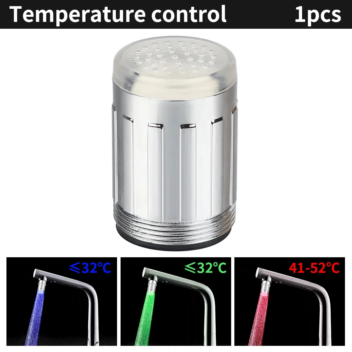 LED Faucet Aerator | Temperature Sensitive | 7 Color Change | Universal Fit