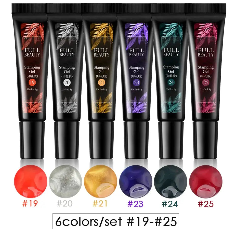 5/6pcs Fluorescent Stamping Plates Gel Nail Polish Manicure Set Hybrid Lacquer Gel For Nails Art Template Printing Accessories from PriceLows™