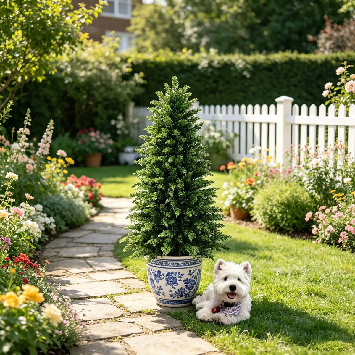 Artificial Cedar Topiary | UV Resistant | Faux Evergreen | 2 To 6 Feet