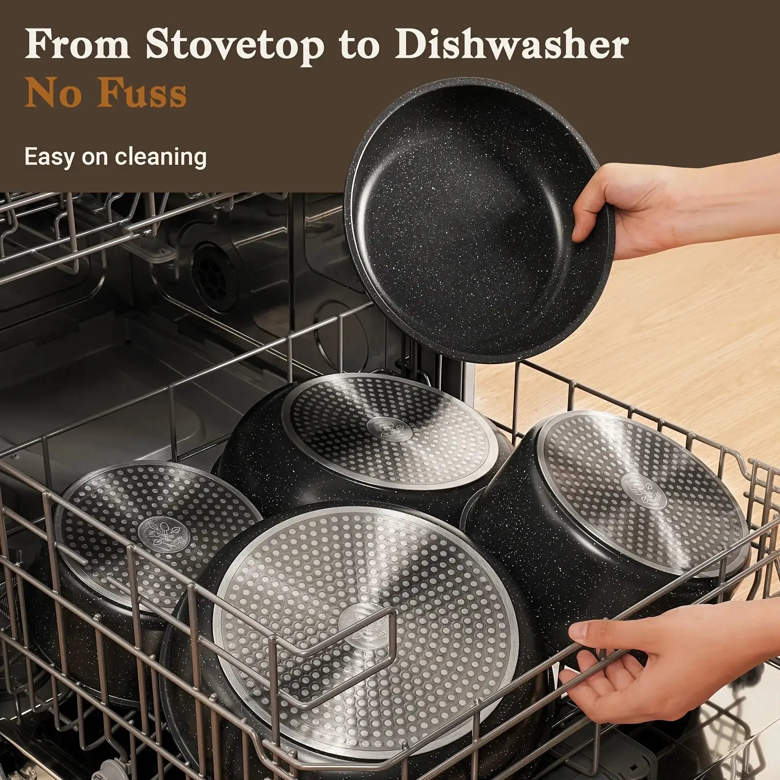 15 Pots And Pans Set Set, Non-Stick Kitchen Cooking Set with Removable Handles, Crock Pot, Cooking Pot, Steamer, Pan Oven Safe Non-Stick Cookware Set, Sautéing And Cooking, Home Essentials, Kitchen Gadgets, Potluck Party from PriceLows™