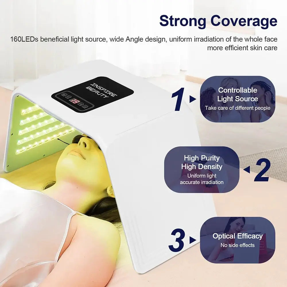 160 LEDs Foldable 7 Colors LED Photon Machine Home Use Beauty Salon LED Facial Body SPA Mask PDT Machine Face LED Mask Skin Care from PriceLows™
