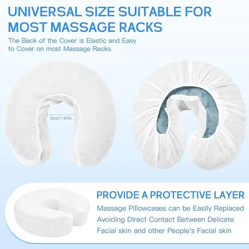 Non Woven U Shaped Headrest Pillowcase | Disposables for Beauty Spa