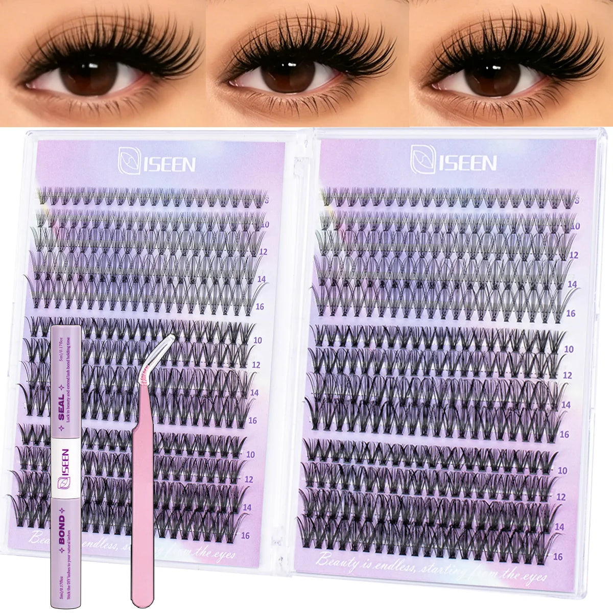 Lash Clusters Kit | 8 To 16Mm C Curl | Wispy Natural Set