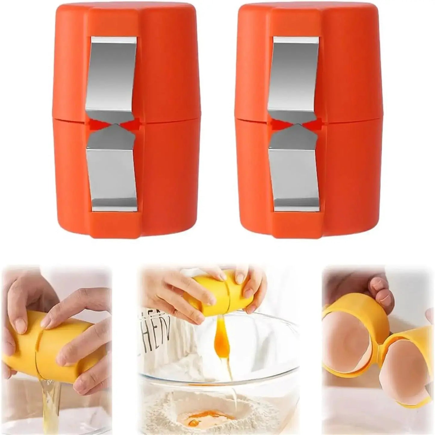 1/2pcs Multifunctional Egg Shell Opener Handheld Egg Cracker Separator Tool Eggshell Cutter Easy Open Kitchen Gadget for Raw Egg from PriceLows™
