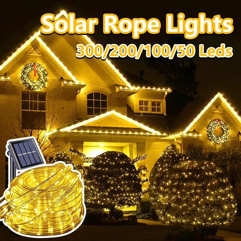 39FT 100LED Solar Rope Lights, Solar Powered Fairy Lights with 8 Lighting Modes for Party Garden Yard Home Holiday Tree Decorati from PriceLows™