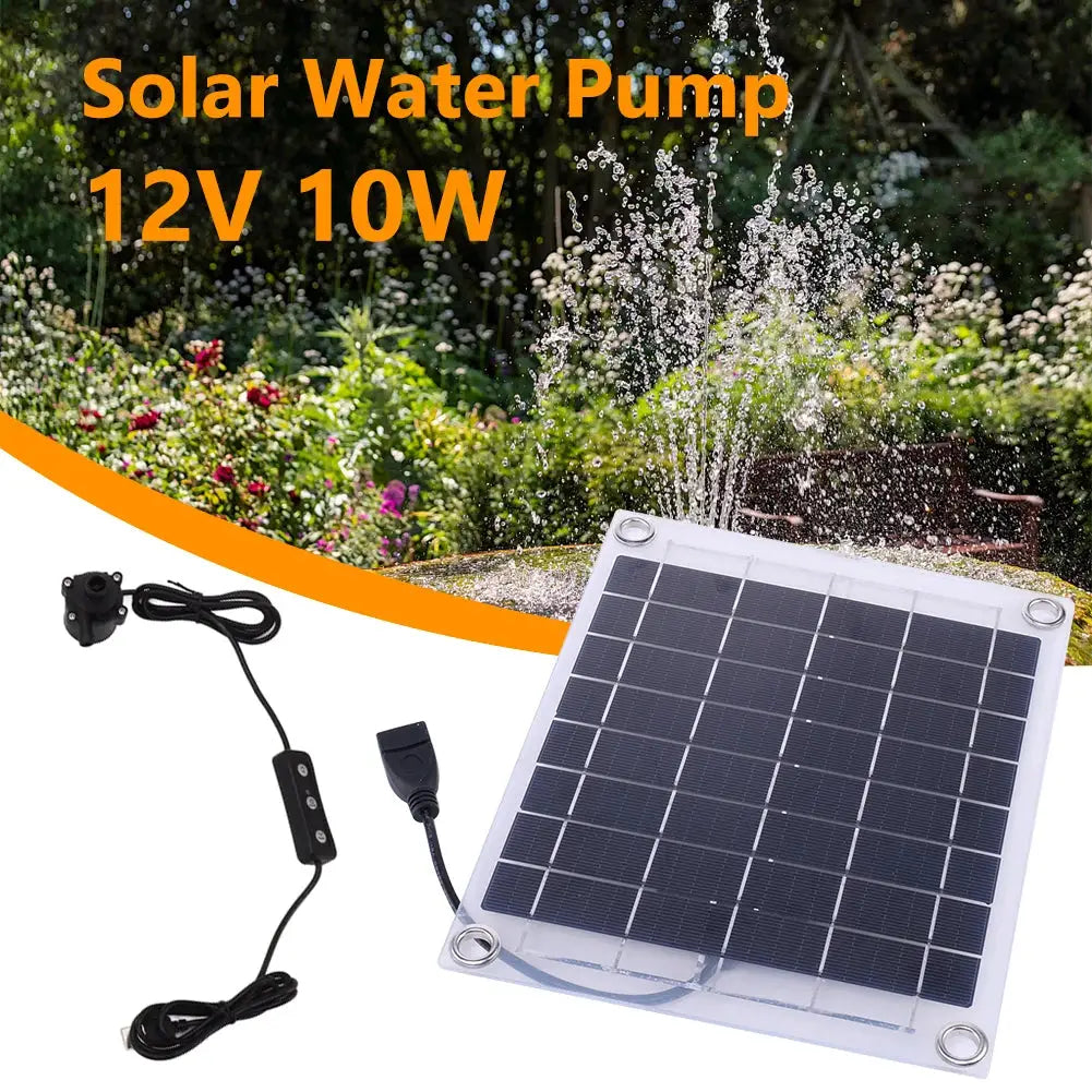 12V 10W Solar Water Pump Garden Decoration Mini Water Pump Watering System Solar Panel Pump with Adjustment Switch Kits for Pool from PriceLows™
