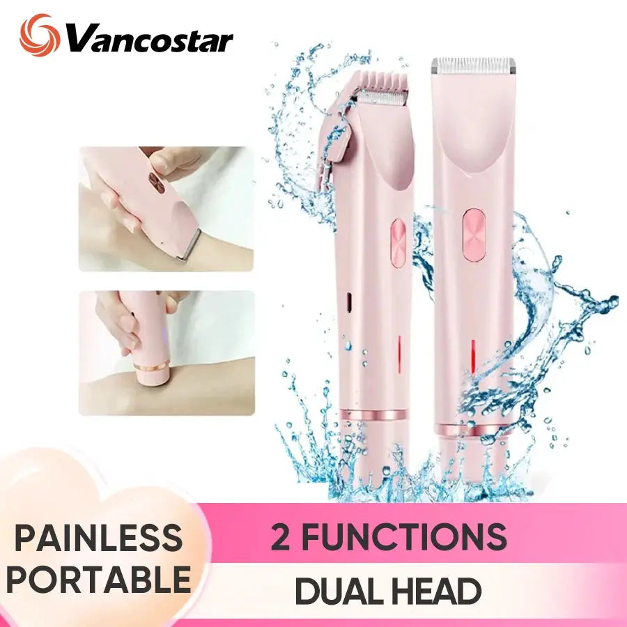 Dual Head Rechargeable Hair Clipper | Wet Dry Waterproof | Floating R Shaped Blades
