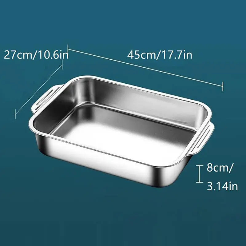 Baking Pan | Stainless Steel | Oven Safe With Sealed Lid | Dishwasher Safe