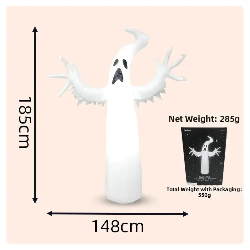 Inflatable Halloween Ghost | Pvc Outdoor Panel | Weather Resistant Finish | Large