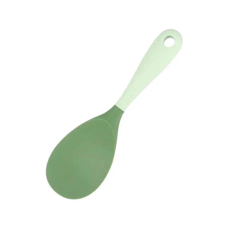6-Piece Silicone Kitchen Utensil Set: Chinese Spatula, Soup Ladle, Slotted Turner, Pasta Spoon, Salad & Honey Scrapers for Non-S from PriceLows™