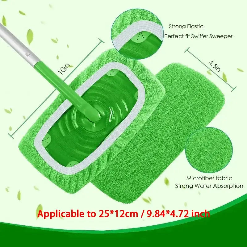1/3/6pc Microfiber Mop Cloth Dry Cleaning Cloths Household Reusable Microfiber Mop Pads Replacement Washable Rag Towel from PriceLows™