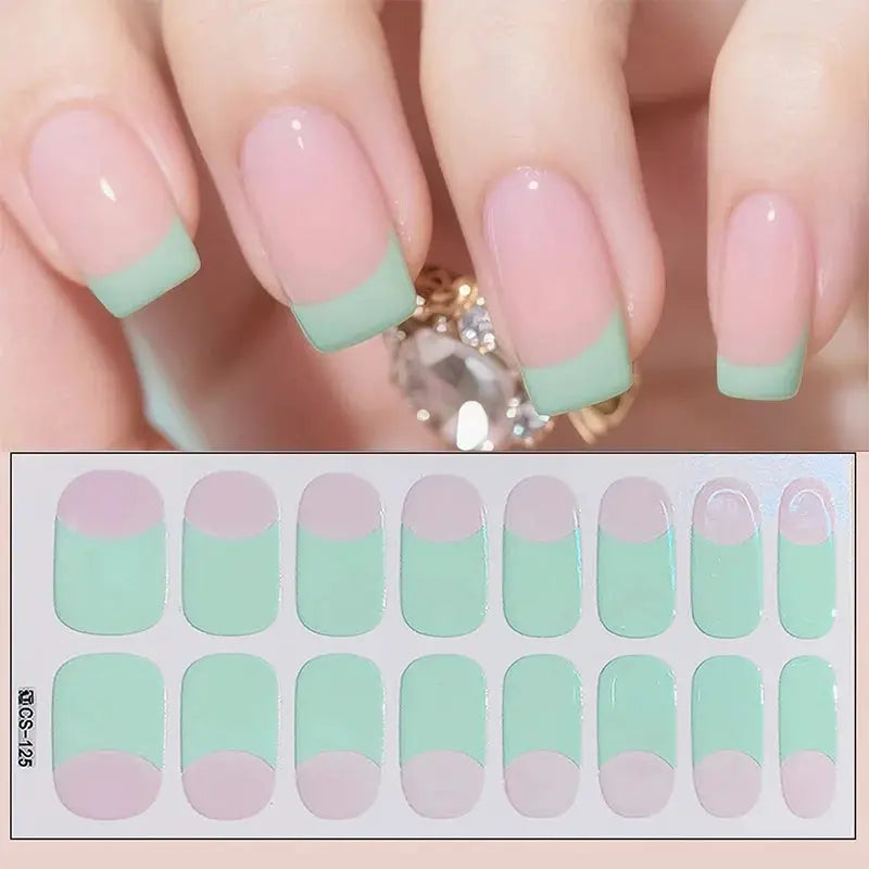 Full Cover Nail Stickers Fashion Nail Polish Nail Decoration Sparkling Glitter Self Adhesive Manicure Designer Nail Art Sticker from PriceLows™