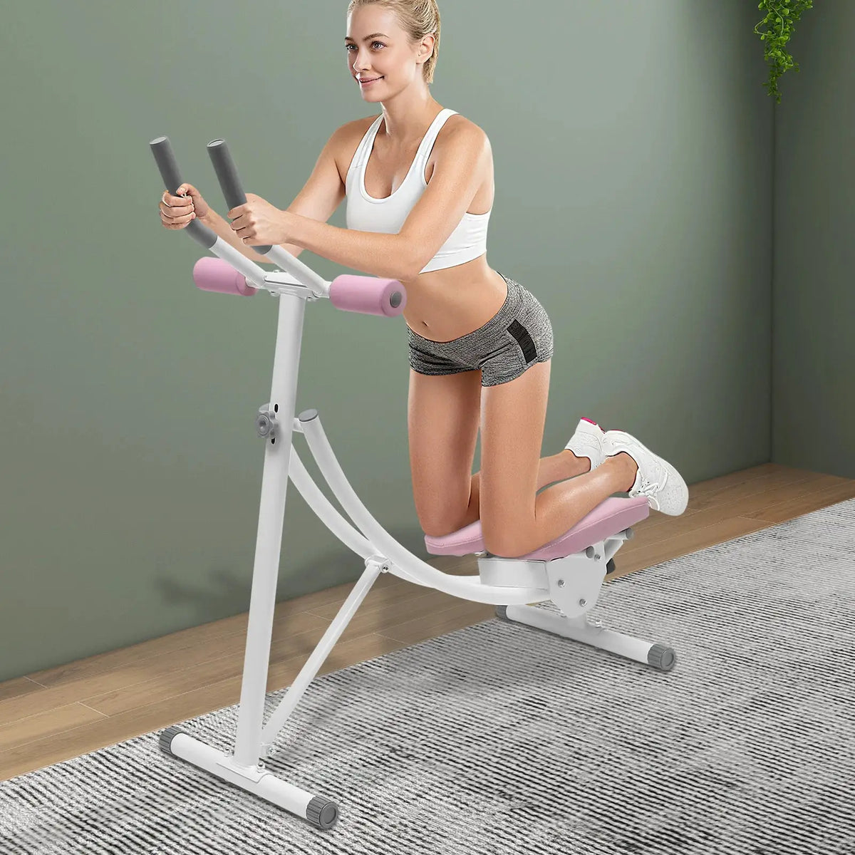 Ab Trainer | Adjustable Foldable Design | Heavy Duty Supports Up To 330 Lbs
