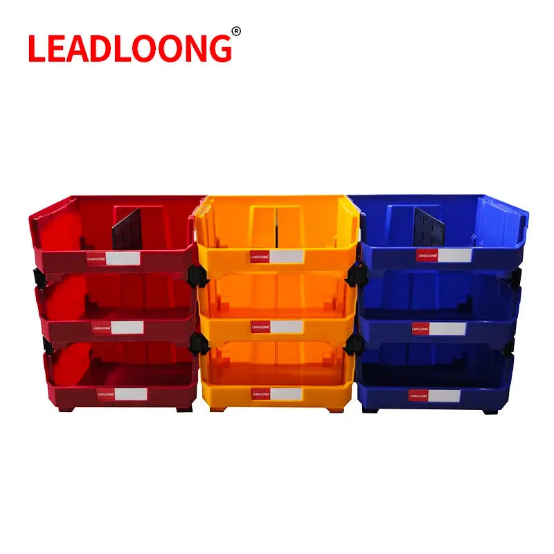 LEADLOONG 3pcs V7 Large Storage Parts Bin 377*422*180 mm/14.84*16.61*7.09 inch Heavy Duty Stackable Plastic Part Box for Garage from PriceLows™