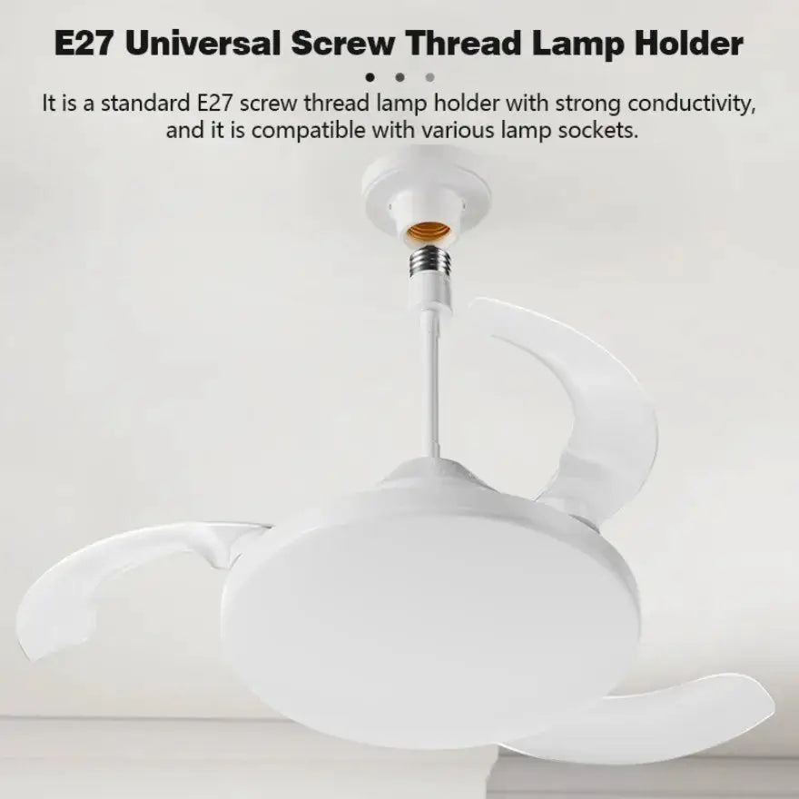 Invisible Ceiling Fan | With Light | E27 Base | Retractable Blades