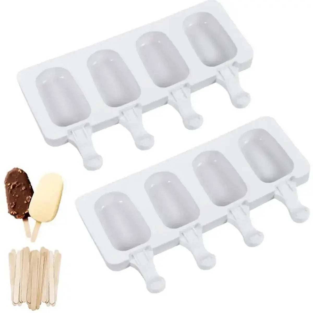 Silicone Ice Cream Mold DIY Chocolate Dessert Popsicle Tray Ice Cube Maker Homemade Cooking Tools Party Supplies from PriceLows™