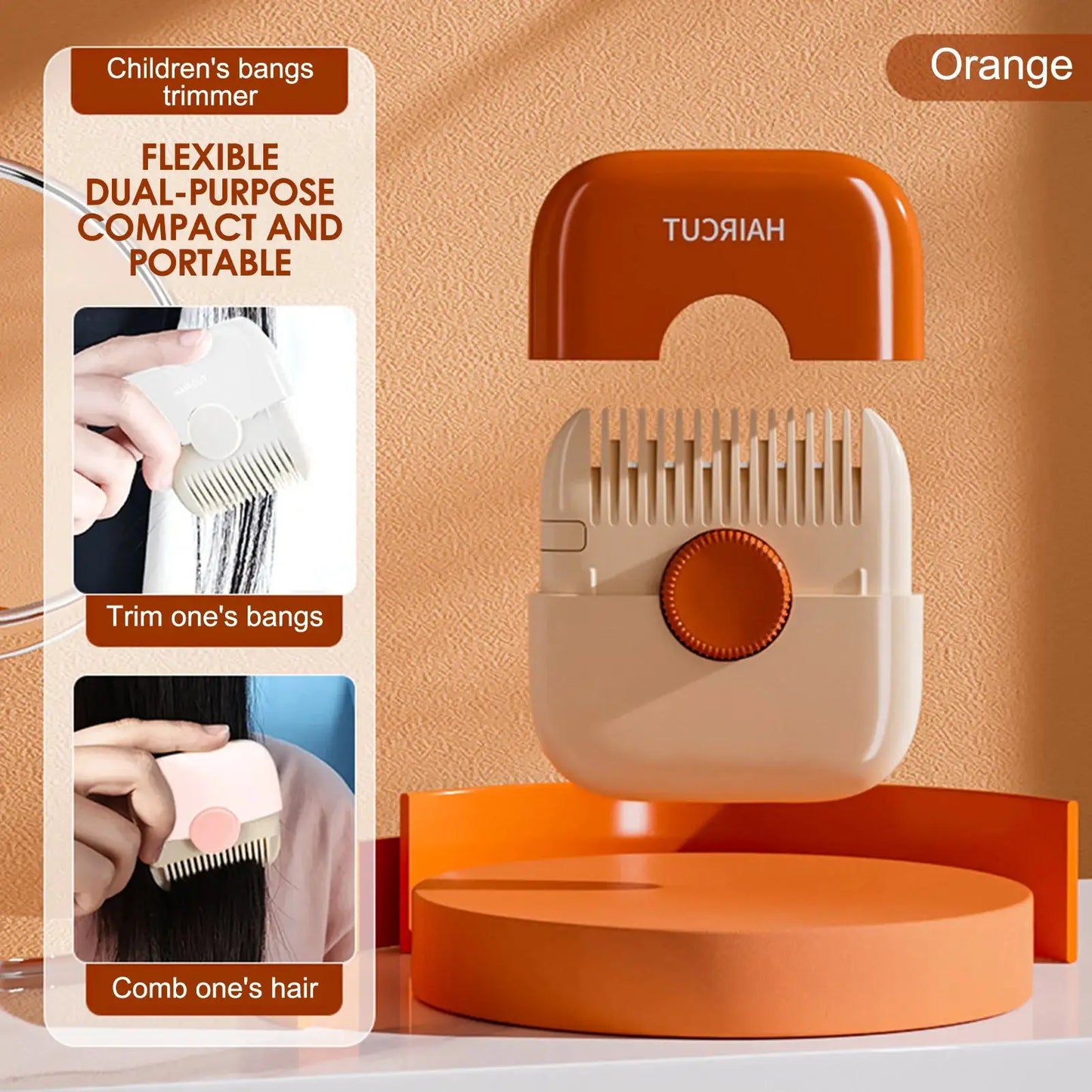 Hair Trimmer and Comb | Double Sided | 2 In 1 Bangs Cutter | 1 Pc
