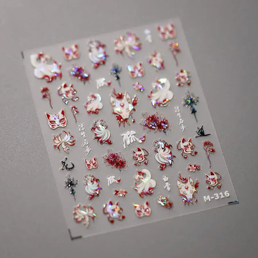 Jelly Halloween Skeleton Stickers Nail Art Cool Evil dark style decorative Nails Sticker DIY Trendy Manicure Ornaments Supplier from PriceLows™