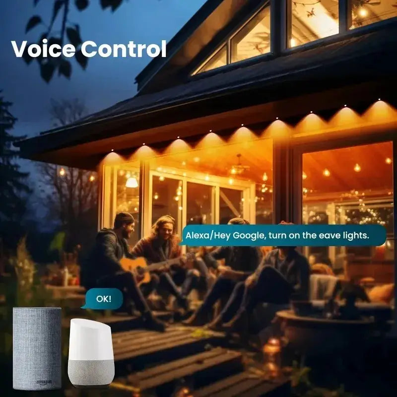 150ft 100ft 50ft Permanent Outdoor Lights Smart RGBIC Outdoor Lights with 75 Scene Modes String Lights with 90 LEDs for Garden from PriceLows™