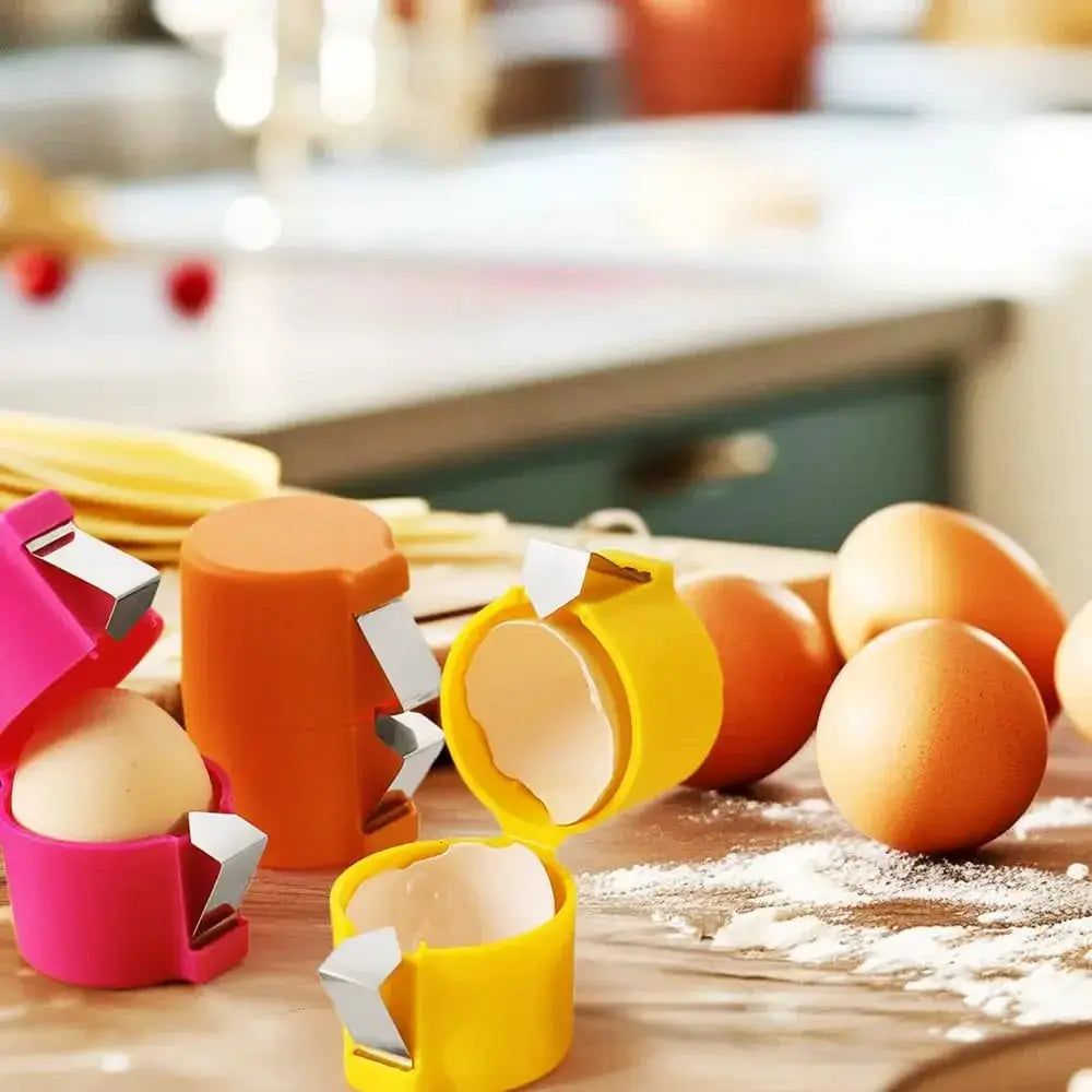 1/2pcs Multifunctional Egg Shell Opener Handheld Egg Cracker Separator Tool Eggshell Cutter Easy Open Kitchen Gadget for Raw Egg from PriceLows™