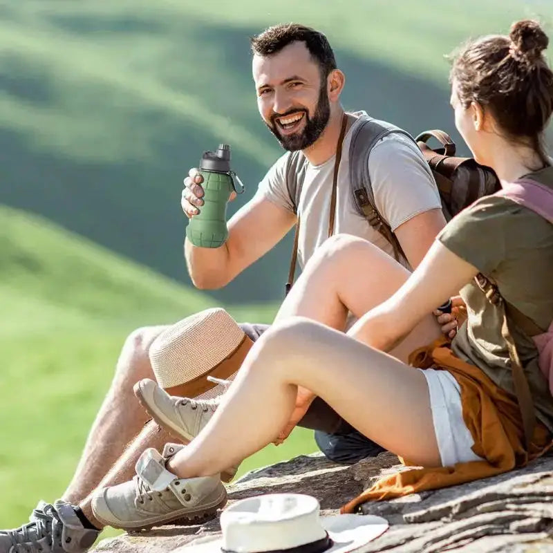 New 1Pcs 500ml Cup Portable Kettle Grenade-Shaped Silicone Collapsible Water Cup For Sports Outdoor Hiking Travel from PriceLows™